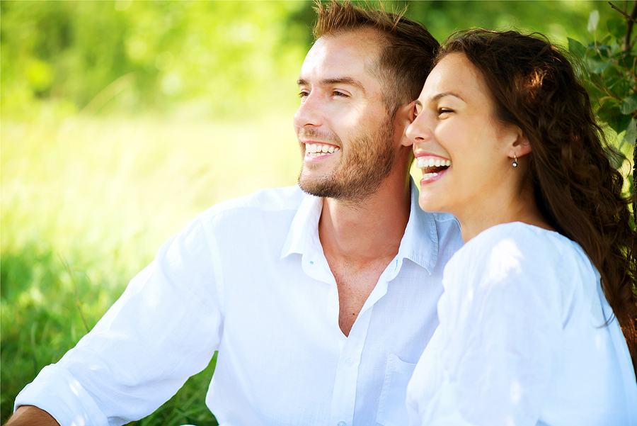 Happy Couple Outdoors.